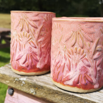 Finished tumbler and mug