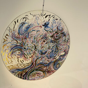 Finished glass roundel