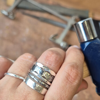Polish and oxidize