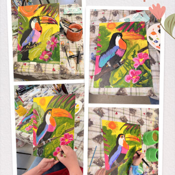 Some examples of the children’s paintings 