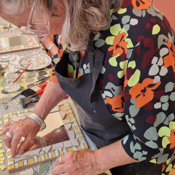 Apply your mosaic pieces and see your design come to life