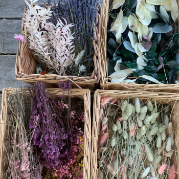 Gorgeous dried flowers and foliage
