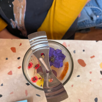 Wax Solidifying And Adding decor