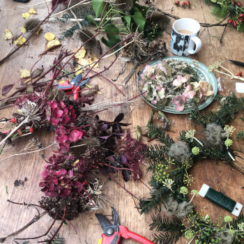 Create foliage bundles to add to your wreath