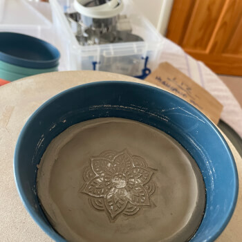 Using a form to shape a bowl