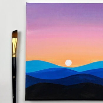 2. Add the distant mountains