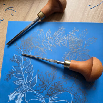 Transfer your design to the Lino Block
