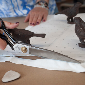 Cutting the fabric 