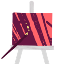 Painting easel illustration