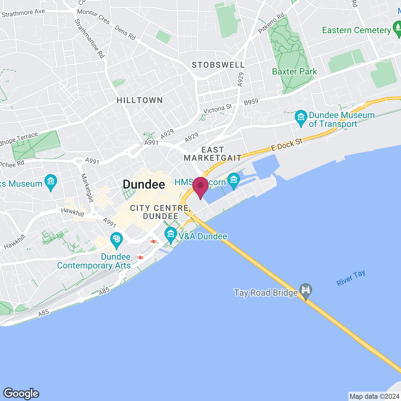 Apex City Quay Hotel location