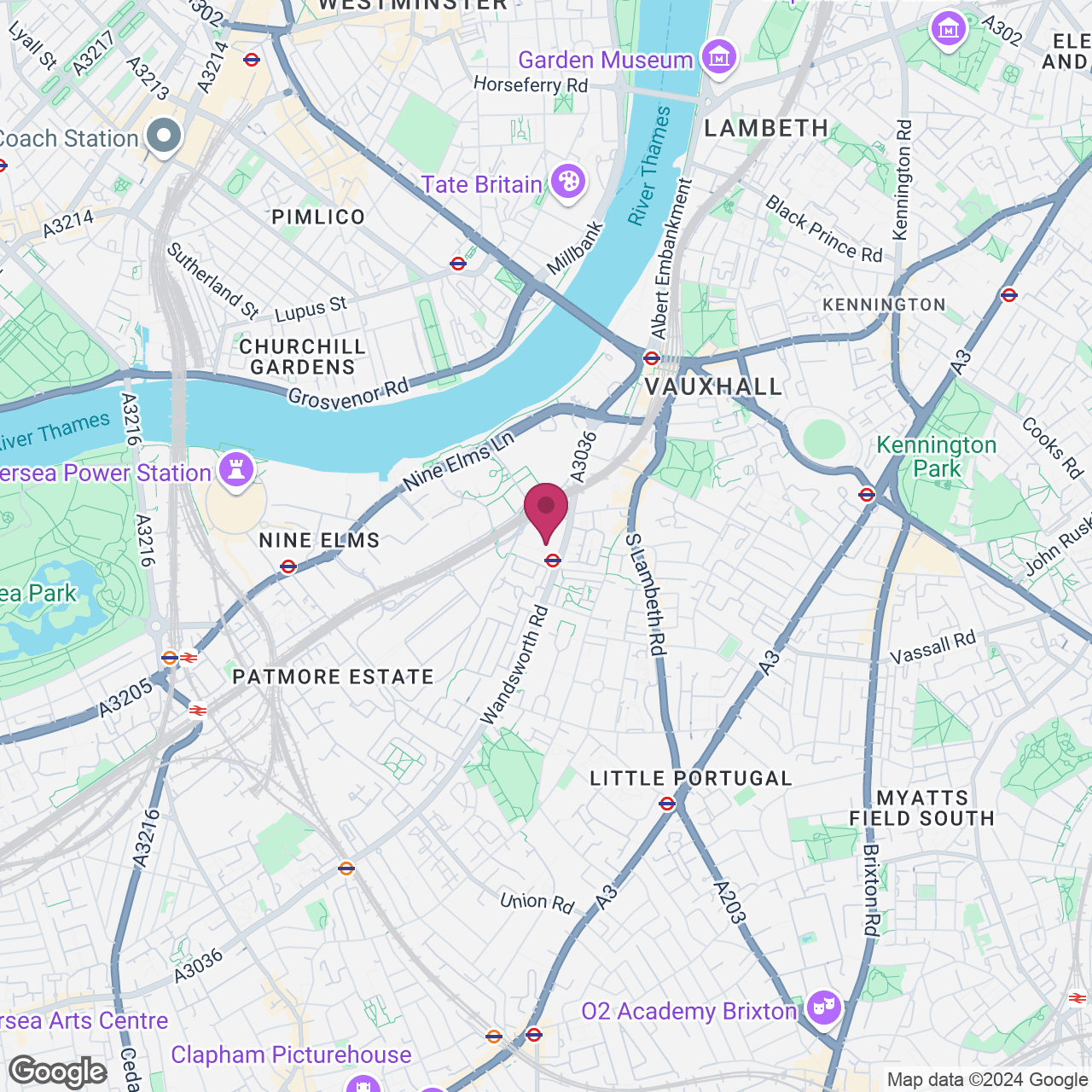 Nine Elms Arch location