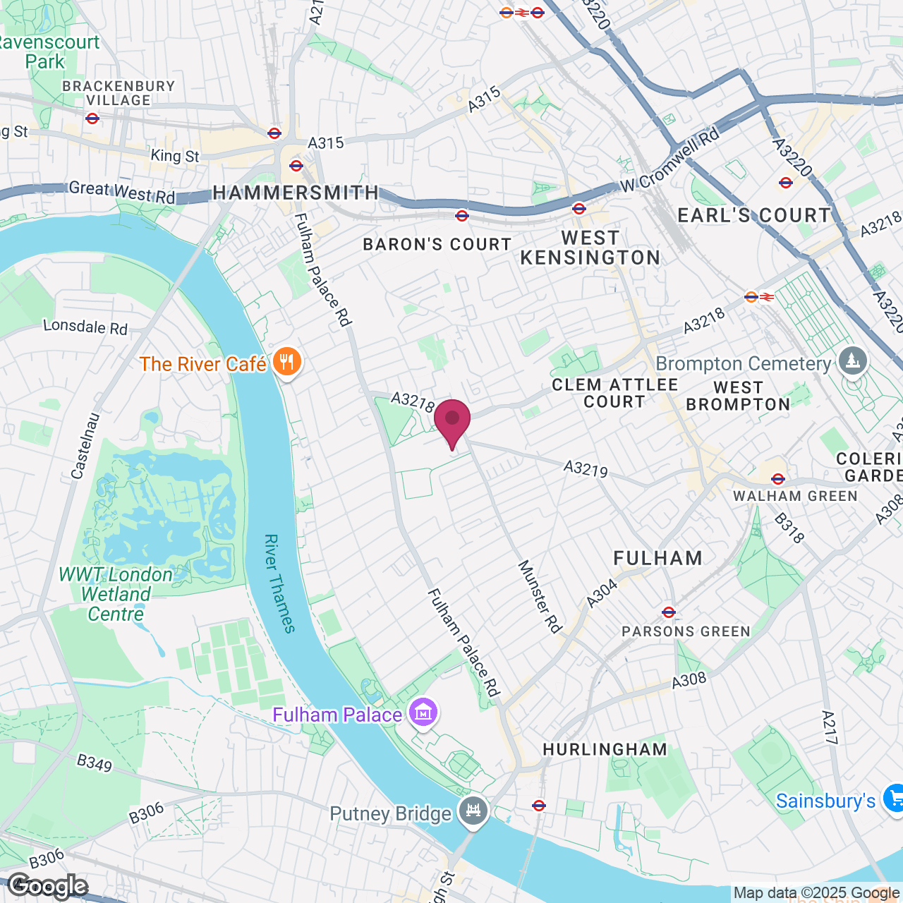 Fulham Cross Girls School location