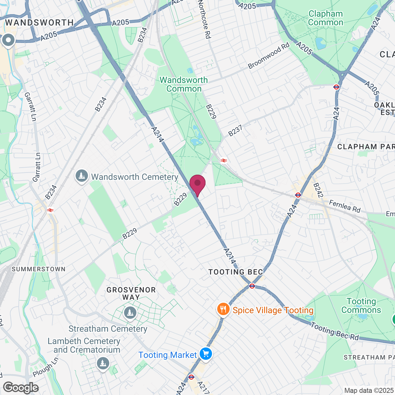 ST MARY MAGDALENE, WANDSWORTH COMMON location