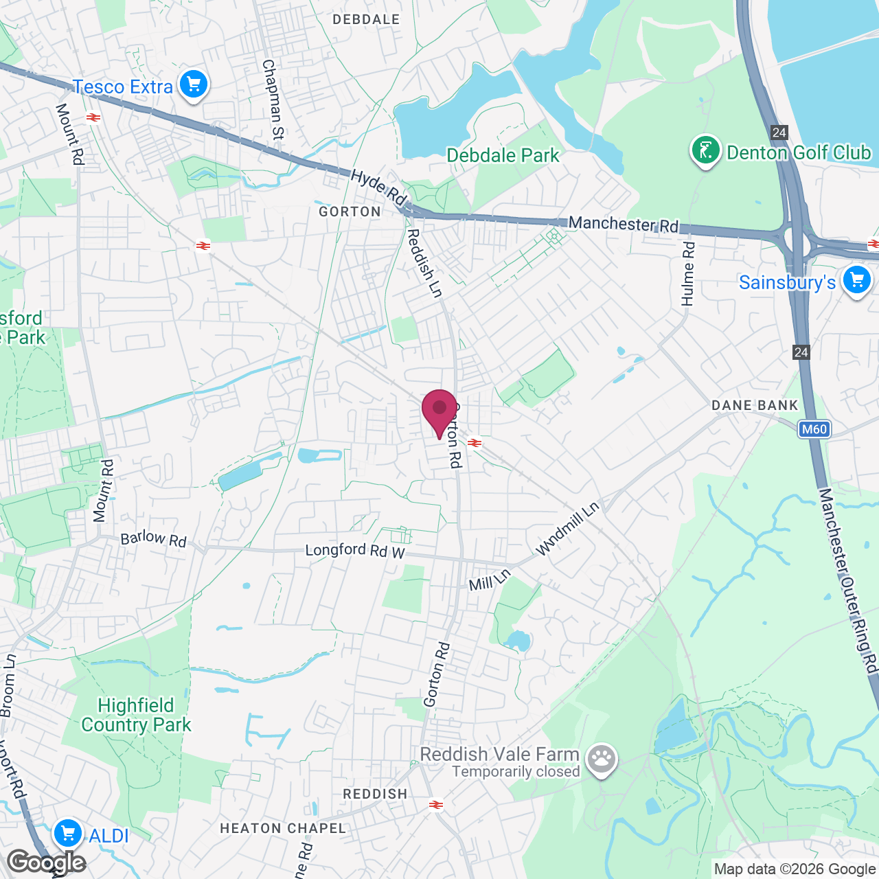 Holiday Inn Express Stockport location