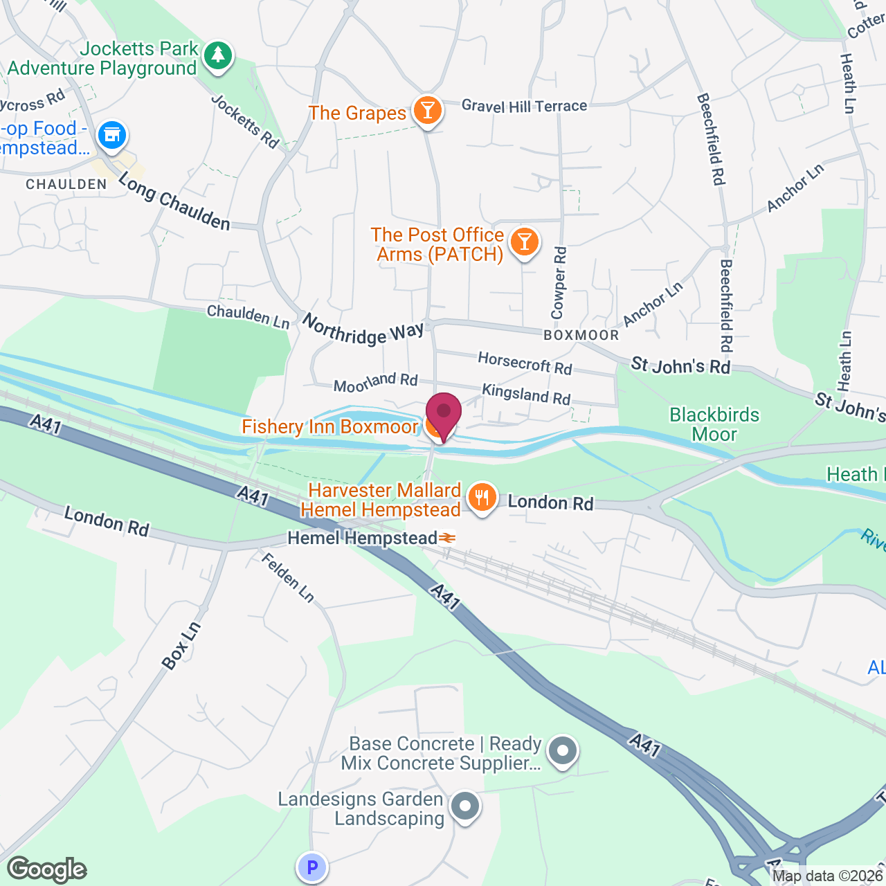 The Fishery Inn location