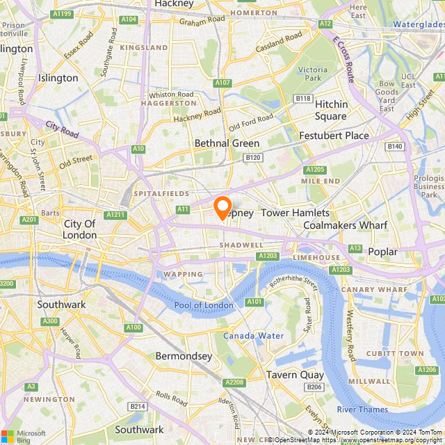 Holiday Inn London Whitechapel / Whitechapel Think Factory location