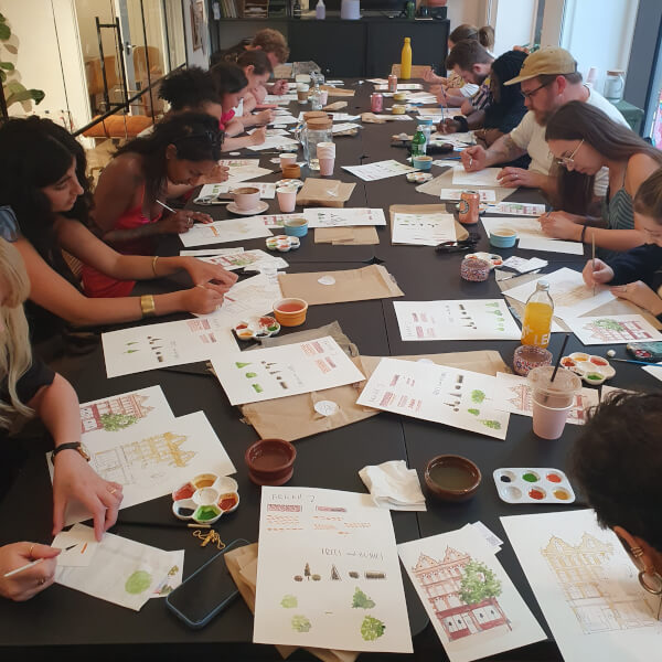 Painting class by AnnaObert Illustration