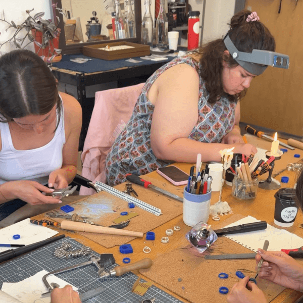 Photo from a Annie King Jewellery workshop