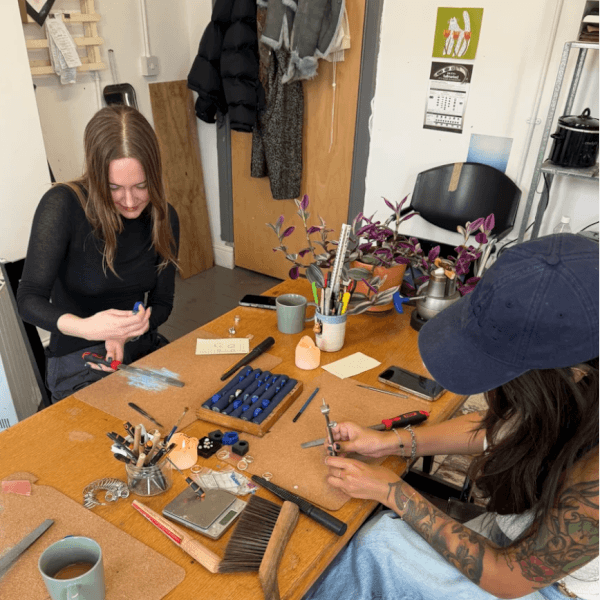 Photo from a Annie King Jewellery workshop