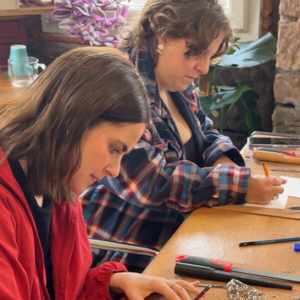 Photo from a Annie King Jewellery workshop