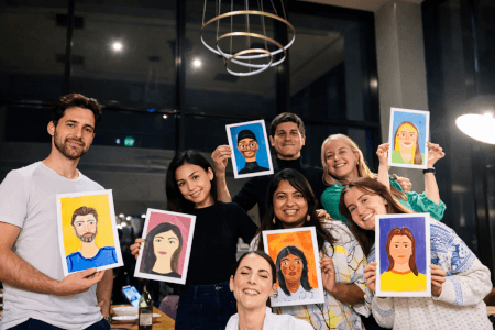 Painting class by BE KA Art Studio