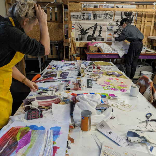 Photo from a Bristol Print and Sew workshop