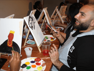 Painting class by Brushndrink
