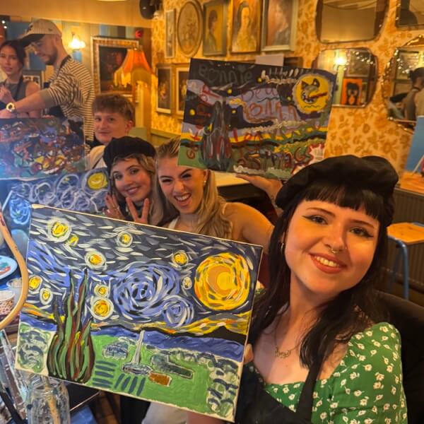 Painting class by Cocktails n Canvas