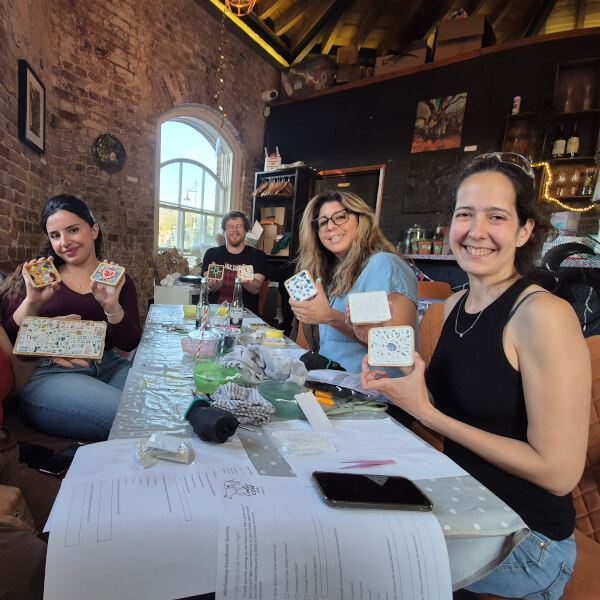 Glass and Mosaic class by Crafty Cow Club
