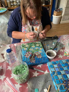 Glass and Mosaic class by Jackie Nash