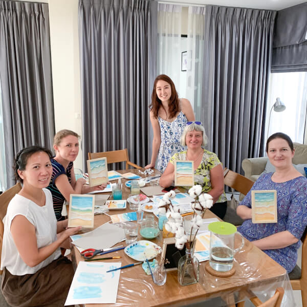 Photo from a Kerrilyn Cheah Watercolor workshop