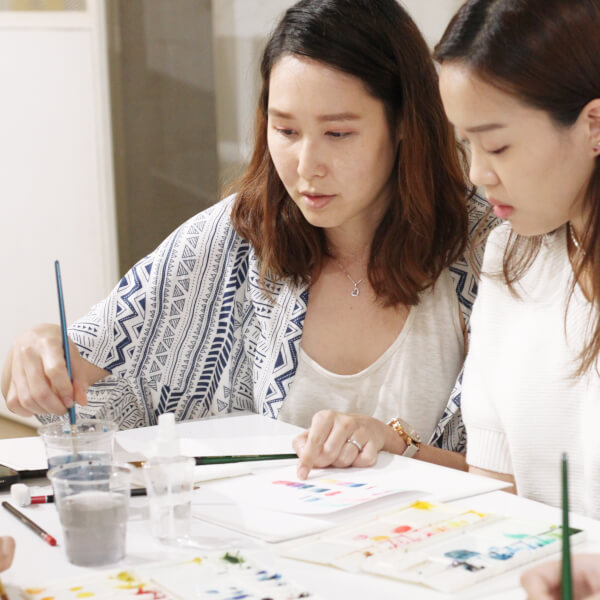 Photo from a Kerrilyn Cheah Watercolor workshop