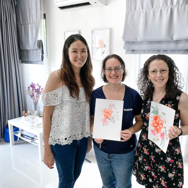 Photo from a Kerrilyn Cheah Watercolor workshop