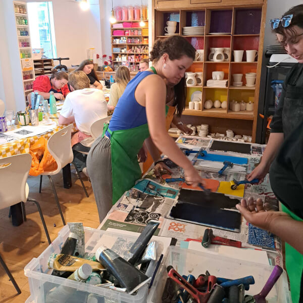 Print Making class by Make Your Own