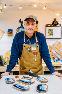 Fluid Art class by Oceanic Woodstore