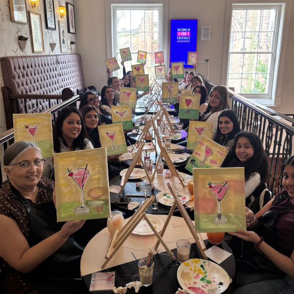 Painting class by Paint & Bubbles
