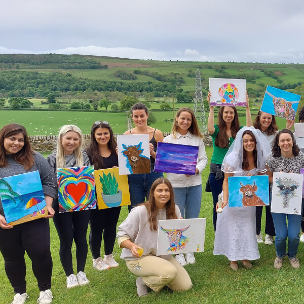 Photo from a Paint and Sip Party workshop