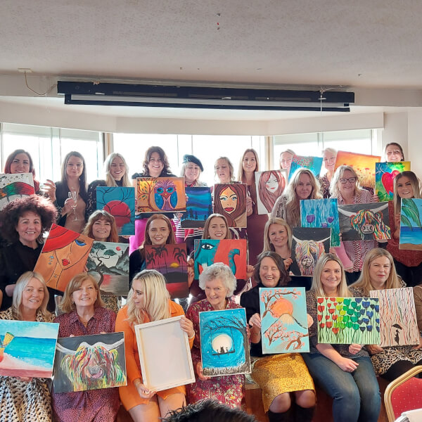 Photo from a Paint and Sip Party workshop