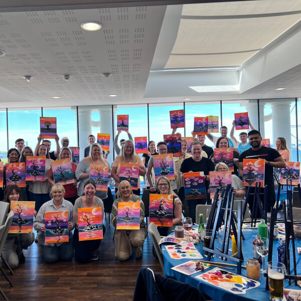 Photo from a Paint and Sip Party workshop