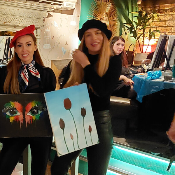 Photo from a Paint and Sip Party workshop