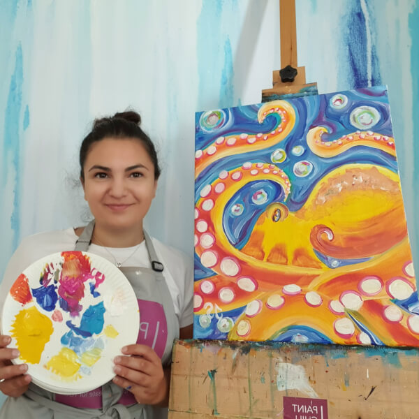 Photo from a Paint Chill Co workshop