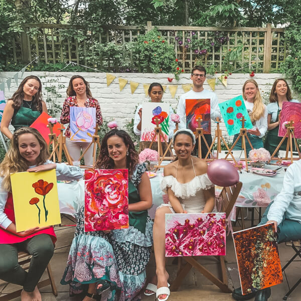 Photo from a Paint Party Social Club workshop