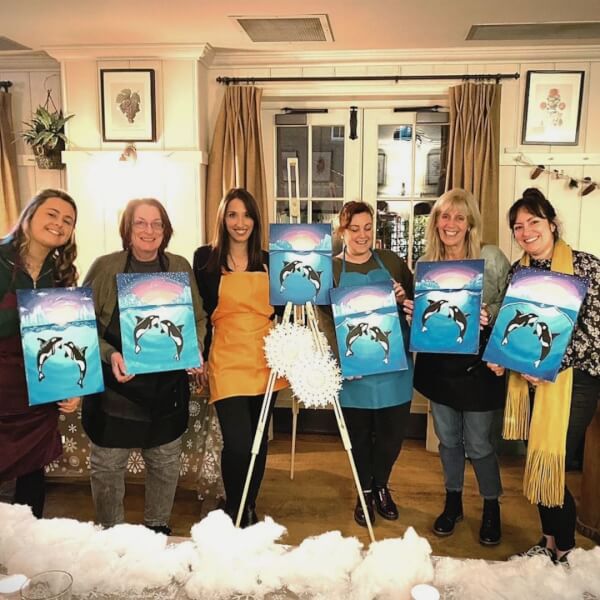 Photo from a Paint Party Social Club workshop