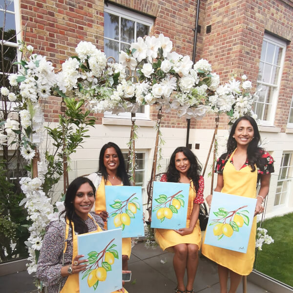 Photo from a Paint Party Social Club workshop