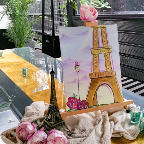 Photo from a Paint Party Social Club workshop