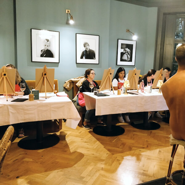 Photo from a Paint Party Social Club workshop