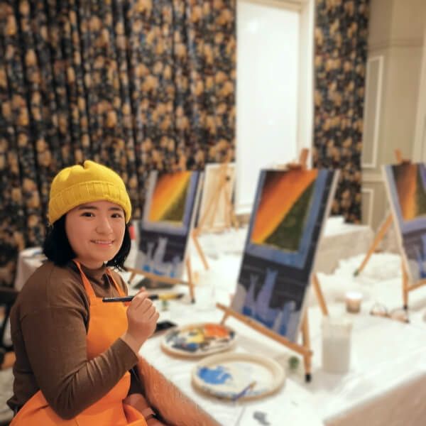 Photo from a Paint Party Social Club workshop