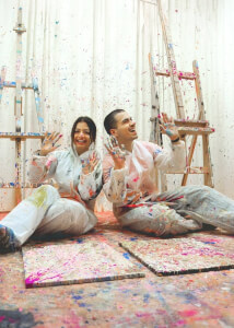 Painting class by Paperdoll Art Studio