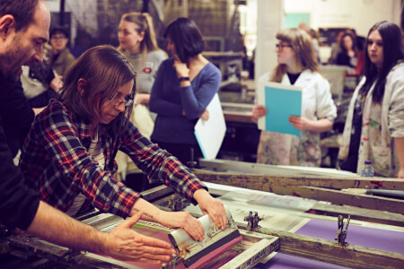 Textiles class by Print Club London