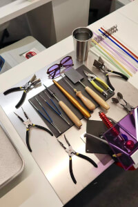 Glass and Mosaic class by Puffroom Glass Studio